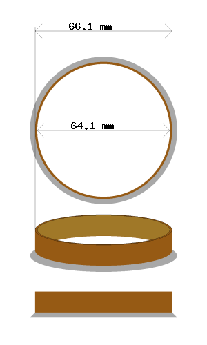 Hub centric ring 66.1 → 64.1 mm
