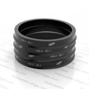 Hub centric rings 106.2-93.1 mm — set of 4