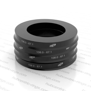 Hub centric rings 108.0 → 67.1 mm — set of 4