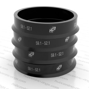 Hub centric rings 59.1-52.1 mm — set of 4