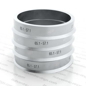 Hub centric rings 65.1-57.1 mm (Aluminium) — set of 4