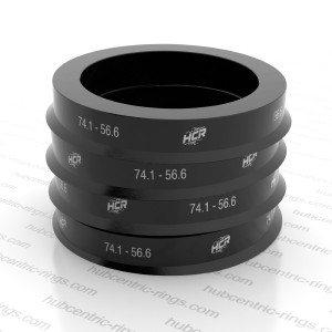 Hub centric rings 74.1-56.6 mm — set of 4