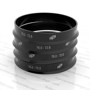 Hub centric rings 76.0-72.6 mm — set of 4