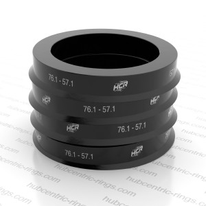 Hub centric rings 76.1 → 57.1 mm — set of 4