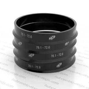Hub centric rings 78.1-72.6 mm — set of 4