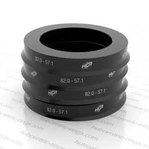 Hub centric rings 82.0-57.1 mm — set of 4